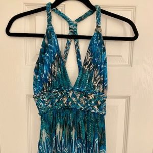 Sky braided tank top size L